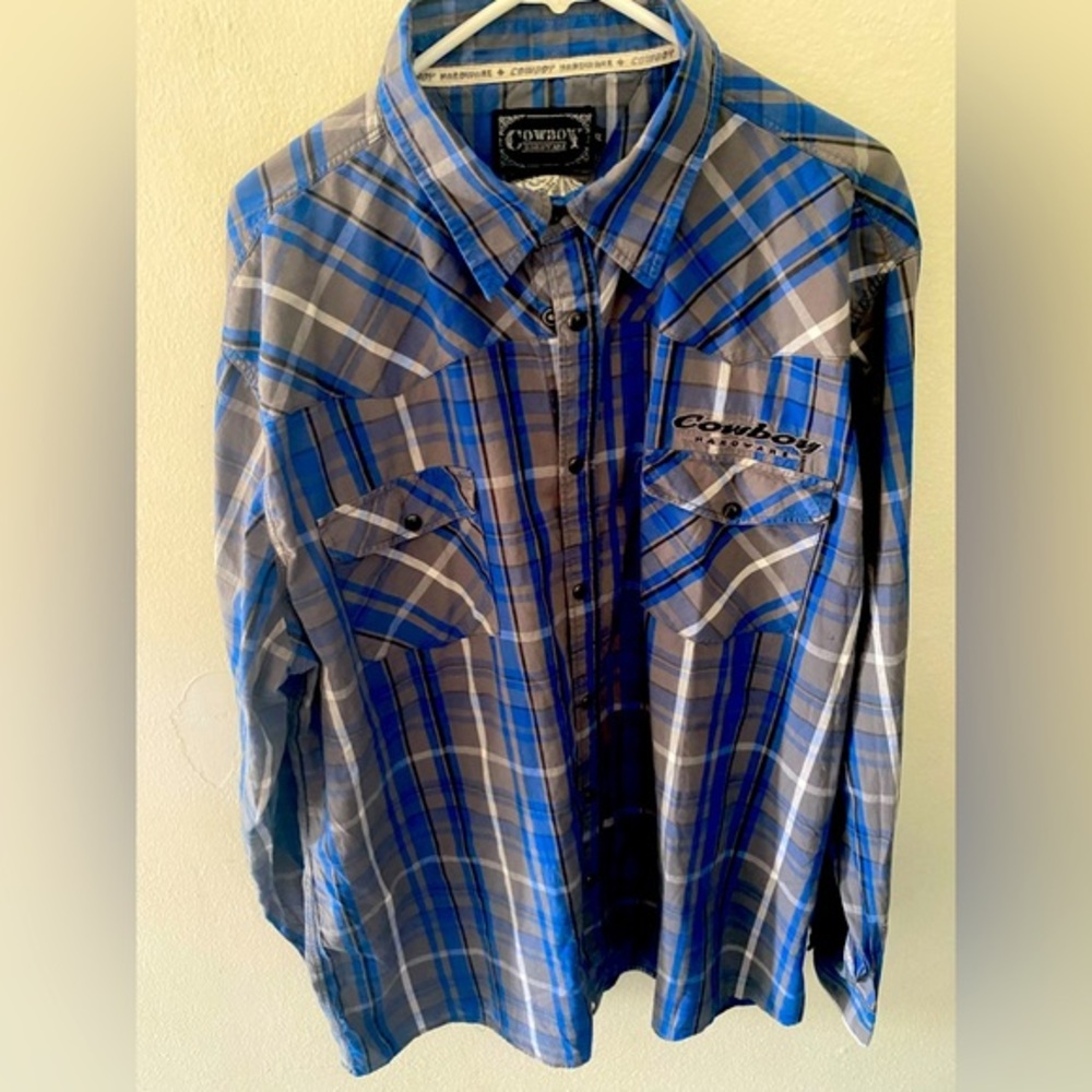 Cowboy Hardware Button Up with Pearl snaps